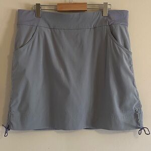 Columbia Anytime Casual Skort City Grey UPF 50 Stretch Hiking Skirt Size Large